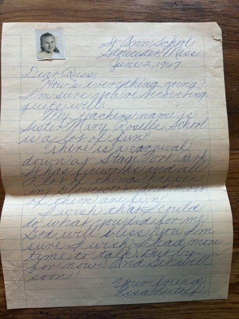 Letter from Lisa Lutolf, St. Ann School, Gloucester, Massachusetts, June 2, 1967