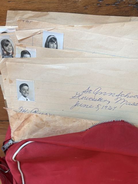 Letters from St. Ann School, Gloucester, June 1967, still kept together by the family