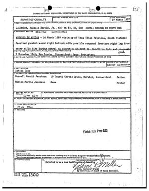 Report of Casualty (DD Form 1300)